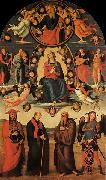 Pietro Perugino Assumption of the Virgin with Four Saints oil